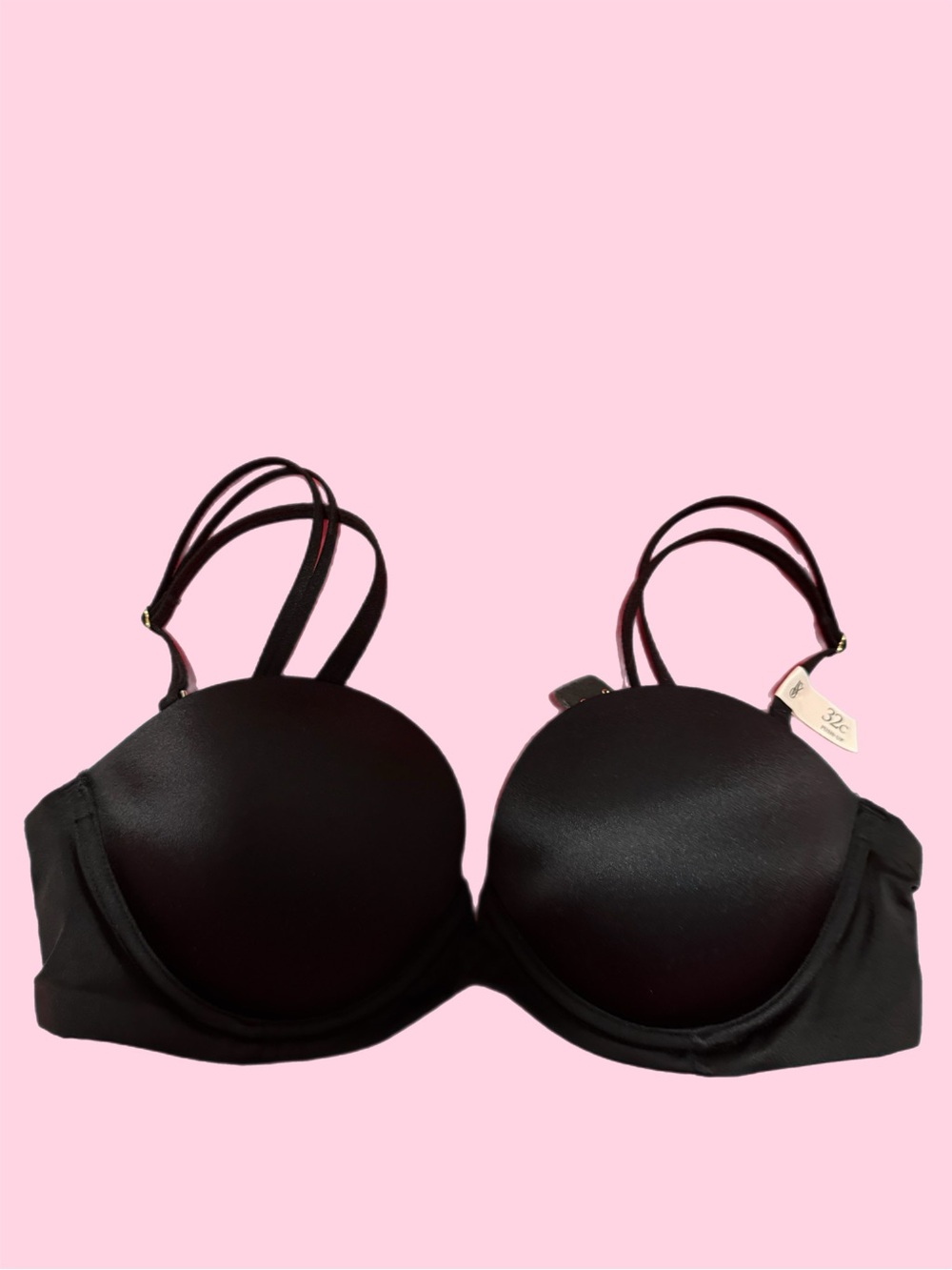 Victoria's Secret Black strapless Push-Up Bra comes with straps